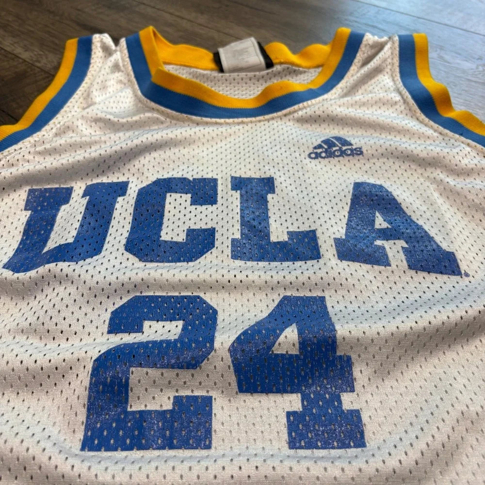 Adidas UCLA Basketball Jersey Mens Large White #24 Bruins Vintage USA Jaquez‎ Jr